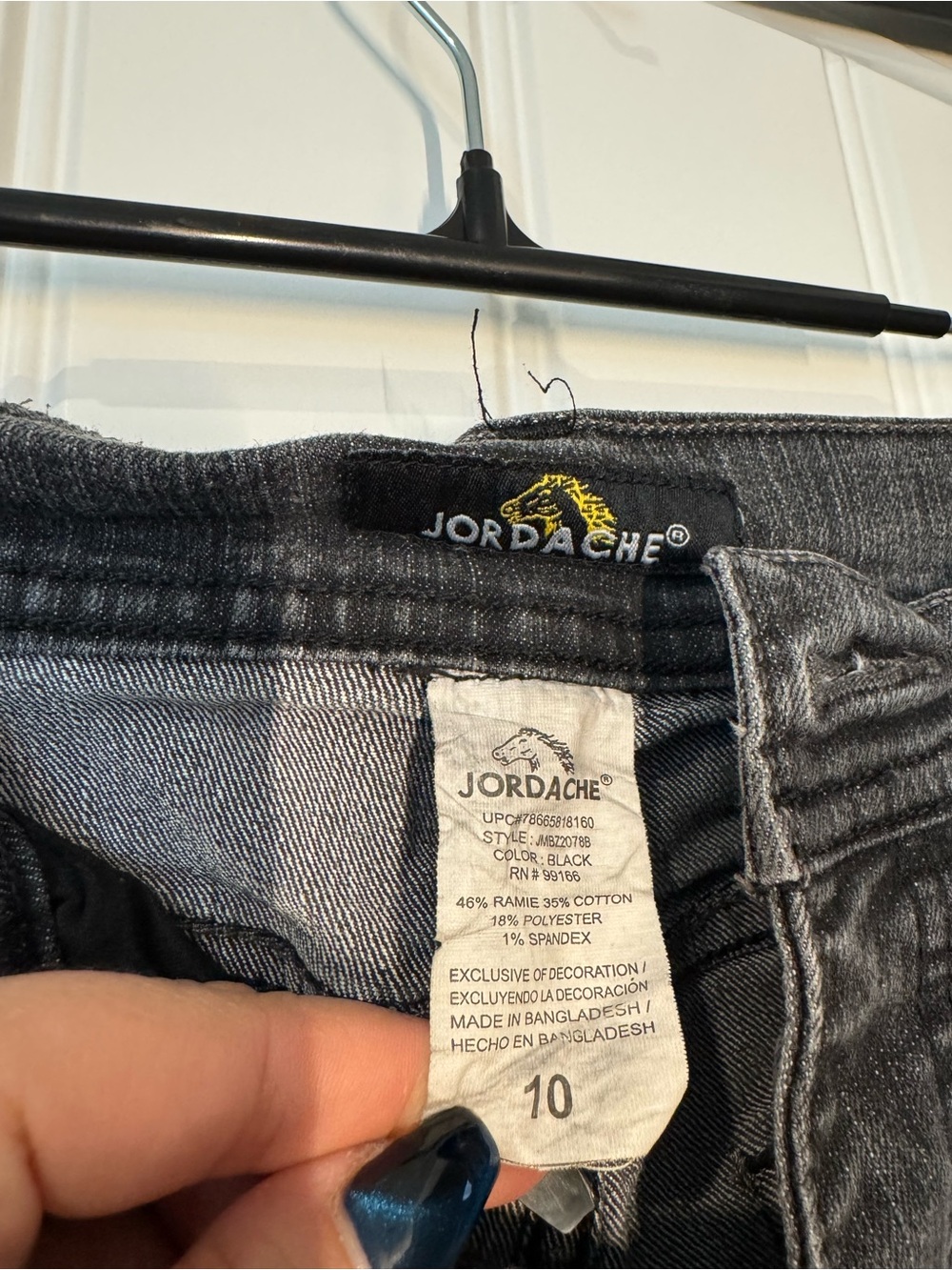 Vintage Jordache Women's Flare Jeans in Black Fade
